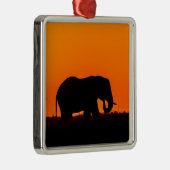 Elefant-Silhouette Ornament Aus Metall (Rechts)