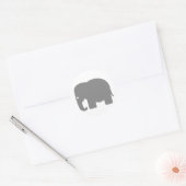 Elefant Silhouette Runder Aufkleber (Umschlag)