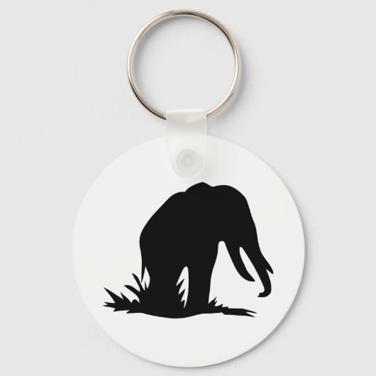 Elefant Silhouette Schlüsselanhänger (Vorderseite)