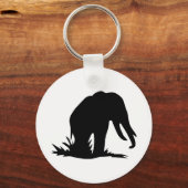 Elefant Silhouette Schlüsselanhänger (Vorderseite)