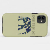 Elefant-Silhouettewanderlust-Gänseblümchen-Hipster Case-Mate iPhone Hülle (Rückseite (Horizontal))