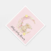 Elefant sitzend auf einem Mond Serviette (Ecke)