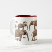 Elefant-Sitzungs-Tasse Zweifarbige Tasse (Vorderseite Links)