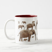 Elefant-Sitzungs-Tasse Zweifarbige Tasse (Links)
