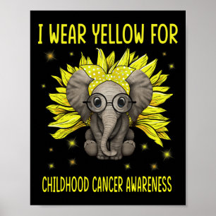 Elefant Sonnenblume Ich Trage Für Gelbe Kindheit K Poster
