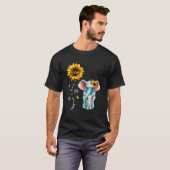 Elefant Sonnenblumen Glück wird Gram Christm T-Shirt (Vorne ganz)
