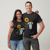 Elefant Sonnenblumen Glück wird Gram Christm T-Shirt (Unisex)