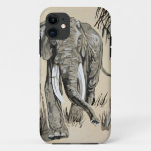 Elefant spazieren durch die waldreiche Savanna Kun iPhone 11 Hülle