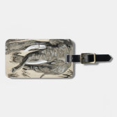 Elefant spazieren durch die waldreiche Savanna Kun Gepäckanhänger (Vorderseite horizontal)