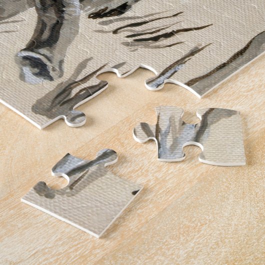 Elefant spazieren durch die waldreiche Savanna Kun Puzzle (Seite)