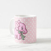 Elefant-Spielzeug-Rosa Kaffeetasse (Vorderseite Links)