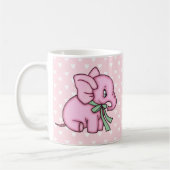 Elefant-Spielzeug-Rosa Kaffeetasse (Links)
