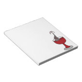 Elefant Spray Wein im Weinglas Notizblock (angewinkelt)