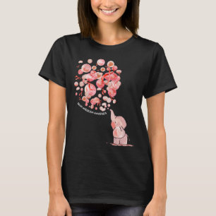 Elefant sprengt Burgunderballons Gehirnaneurysma T-Shirt