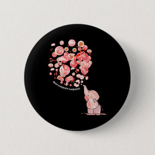 Elefant sprengt Burgunderballons Hirnaneurysma Button