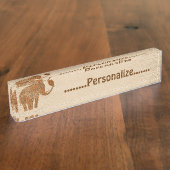 Elefant-Stammes- Namensplakette (Seite)