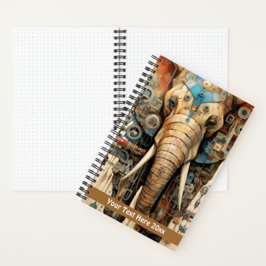 Elefant Steampunk Notizblock (Innen)