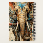 Elefant Steampunk Notizblock (Rückseite)