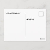 Elefant stehend auf Graswolken Postkarte (Rückseite)