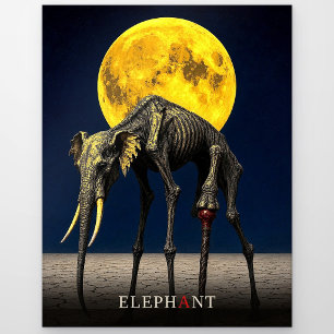 Elefant Stock gothischer Surrealismus Postkarte