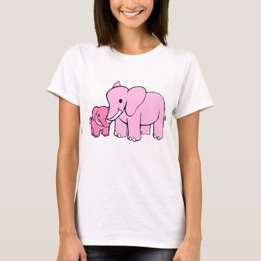 Elefant-T-Shirt (Rosa) T-Shirt (Vorderseite)