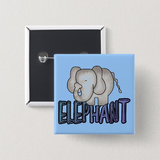 Elefant-T-Shirts und Geschenke Button (Vorne & Hinten)