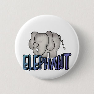 Elefant-T-Shirts und Geschenke Button