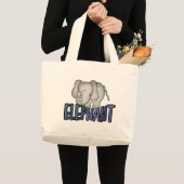 Elefant-T-Shirts und Geschenke Jumbo Stoffbeutel (Vorderseite (Produkt))