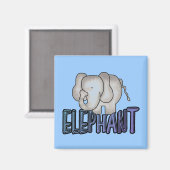 Elefant-T-Shirts und Geschenke Magnet (Vorderseite/Rückseite)