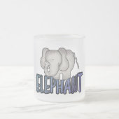 Elefant-T-Shirts und Geschenke Mattglastasse (Mittel)