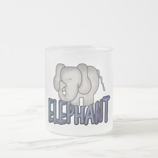 Elefant-T-Shirts und Geschenke Mattglastasse (Mittel)