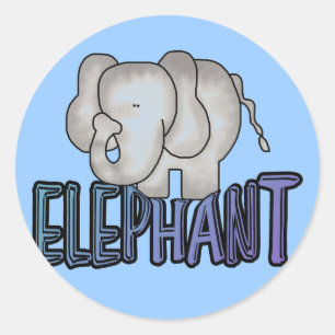 Elefant-T-Shirts und Geschenke Runder Aufkleber