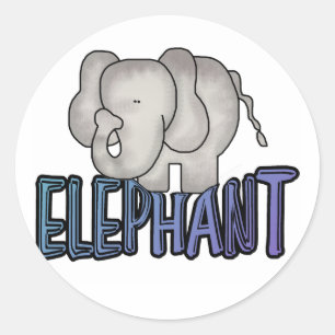 Elefant-T-Shirts und Geschenke Runder Aufkleber