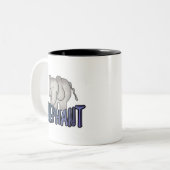 Elefant-T-Shirts und Geschenke Zweifarbige Tasse (Vorderseite Links)