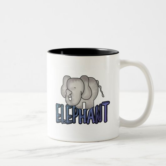 Elefant-T-Shirts und Geschenke Zweifarbige Tasse (Rechts)