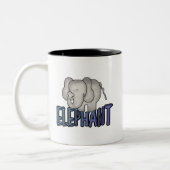 Elefant-T-Shirts und Geschenke Zweifarbige Tasse (Links)