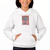 Elefant-Tanz singen Glanz-Mädchen Hoodie