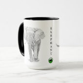 Elefant-Tasse - Afrika-Reihe Tasse (Vorderseite Links)