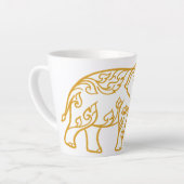 Elefant thailändischer Stil als Geschenk für dich. Milchtasse (Linke Ecke)