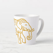 Elefant thailändischer Stil als Geschenk für dich. Milchtasse (Rechte Ecke)