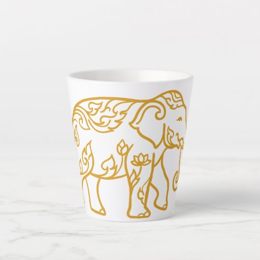 Elefant thailändischer Stil als Geschenk für dich. Milchtasse (Vorderseite)