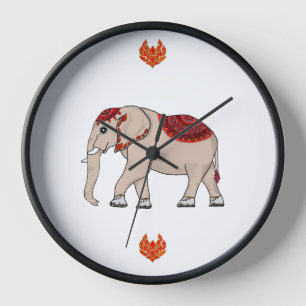 Elefant thailändischer Stil für Uhr. Uhr