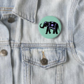 Elefant Tier Abstrakt Dekorative Muster Button (Beispiel)