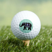 Elefant Tier Abstrakt Dekorative Muster Golfball (Insitu T-Shirt)