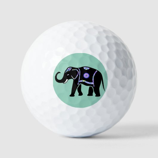Elefant Tier Abstrakt Dekorative Muster Golfball (Vorderseite)
