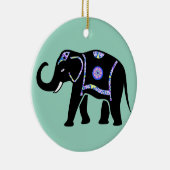 Elefant Tier Abstrakt Dekorative Muster Keramik Ornament (Rechts)