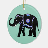 Elefant Tier Abstrakt Dekorative Muster Keramik Ornament (Links)