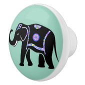Elefant Tier Abstrakt Dekorative Muster Keramikknauf (Rechts)