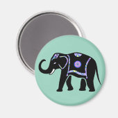 Elefant Tier Abstrakt Dekorative Muster Magnet (Vorderseite/Rückseite)