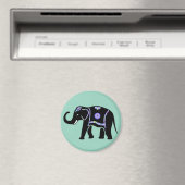 Elefant Tier Abstrakt Dekorative Muster Magnet (In Situ (Geschirrspüler))